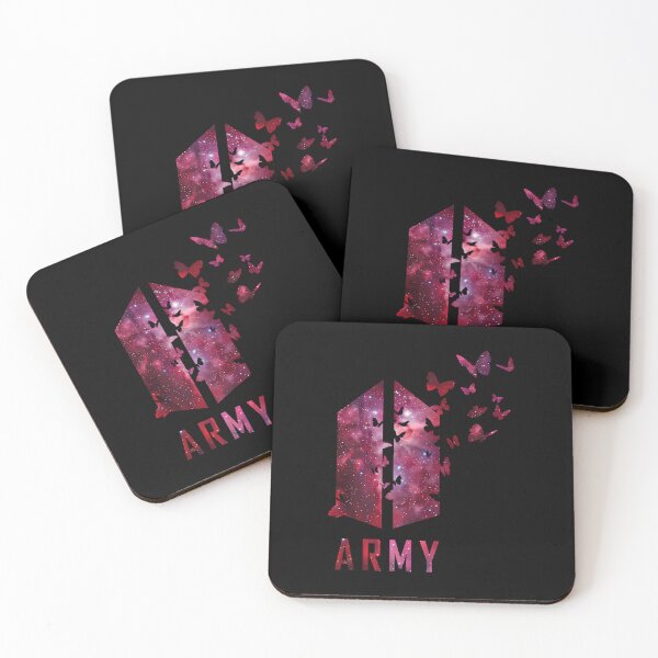 Item preview,  Bts Army Logo With Destructive Butterfly (Red Galaxy) Kpop Army  designed and sold by ChristianeLamy.