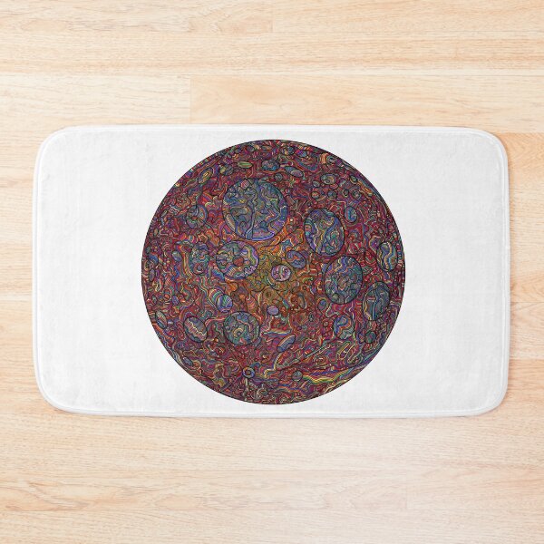 Item preview, Full moon colorful line art drawing designed and sold by DaveDanchuk.