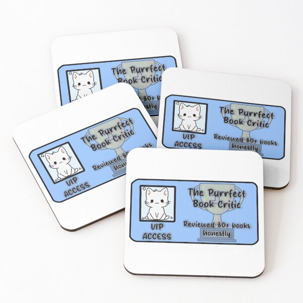 Item preview, VIP Puurfect Book Critic Sticker – Cat Achievement for Honest Book Reviews designed and sold by OceaneZwDesigns.