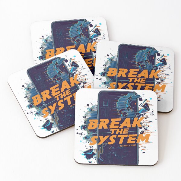 Item preview, Break the System blue phone explosion – dark blue - orange streetwear design designed and sold by ParaSiempreS.