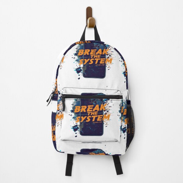 Item preview, Break the System blue phone explosion – dark blue - orange streetwear design designed and sold by ParaSiempreS.