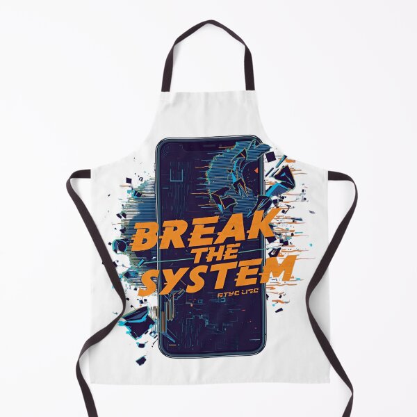 Item preview, Break the System blue phone explosion – dark blue - orange streetwear design designed and sold by ParaSiempreS.