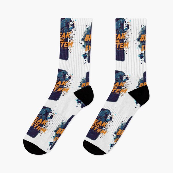 Item preview, Break the System blue phone explosion – dark blue - orange streetwear design designed and sold by ParaSiempreS.