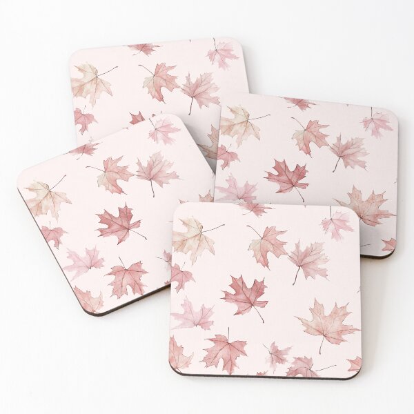 Item preview, Blush Pink Autumn Falling Maple Leaves Watercolor All Over designed and sold by Feeling Artsy.
