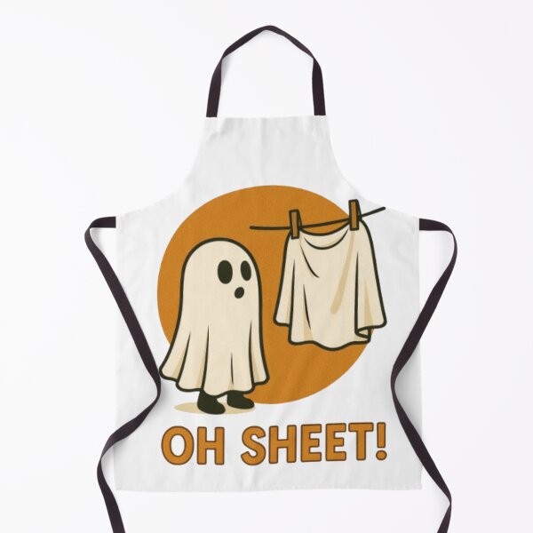 Item preview, Oh Sheet Funny Ghost – Cute Halloween Pun Design designed and sold by CanvasFox.