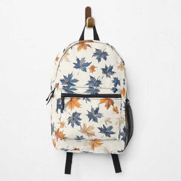 Item preview, Orange Blue Autumn Falling Maple Leaves Watercolor All Over designed and sold by Feeling Artsy.