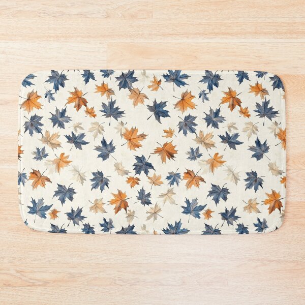 Item preview, Orange Blue Autumn Falling Maple Leaves Watercolor All Over designed and sold by Feeling Artsy.