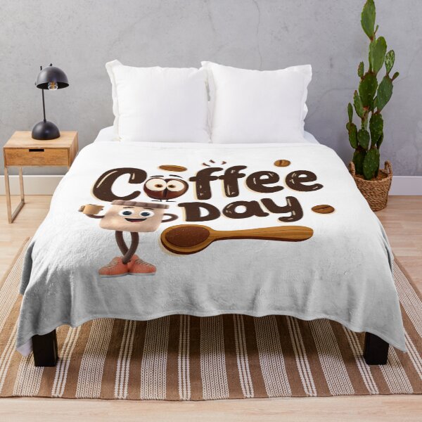 Item preview, Coffee Day – Cute Cartoon Coffee Cup & Bean Art designed and sold by DesignArtist.ia.