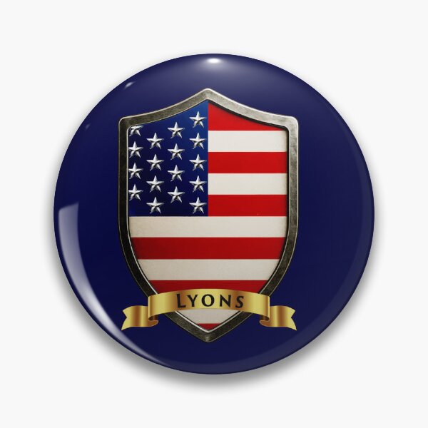 Item preview, Lyons Family USA Shield, Stars & Stripes Heritage Crest designed and sold by Highlandkings.