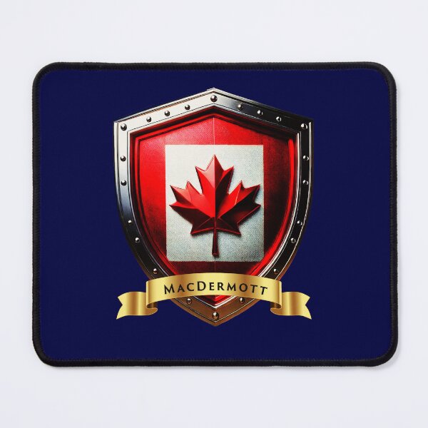 Item preview, MacDermott Family Canada Shield, Maple Leaf Heraldry Crest designed and sold by Highlandkings.