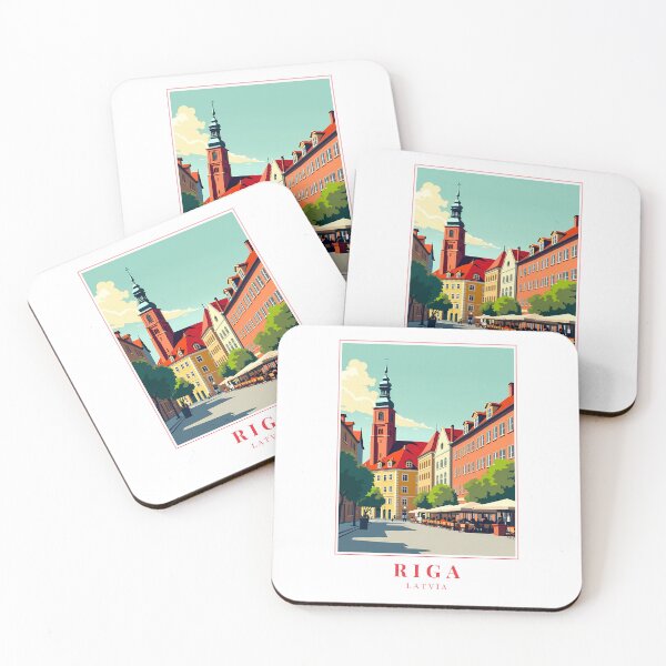 Item preview, Riga Latvia Illustration – Historic Skyline, Old Town Charm & Northern Light designed and sold by MapMyMiles.