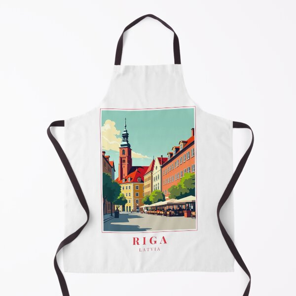 Item preview, Riga Latvia Illustration – Historic Skyline, Old Town Charm & Northern Light designed and sold by MapMyMiles.
