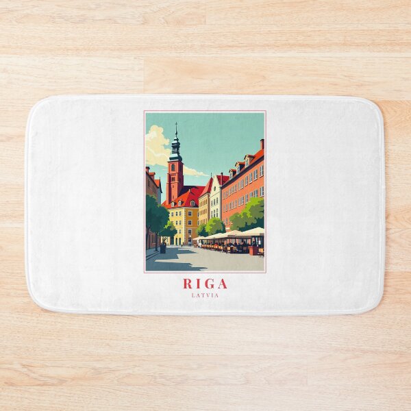 Item preview, Riga Latvia Illustration – Historic Skyline, Old Town Charm & Northern Light designed and sold by MapMyMiles.