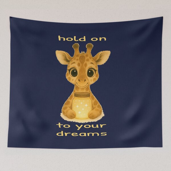 Artikelvorschau, Niedliche Giraffe mit Traumglasillustration entworfen und verkauft von BigBlueArt.