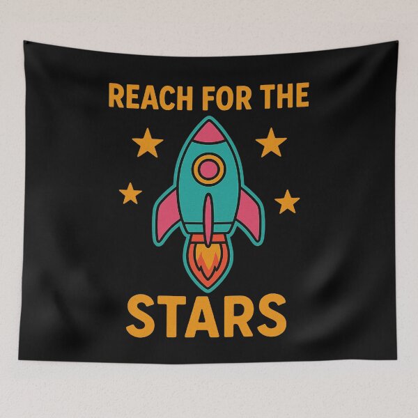 Item preview, Reach for the Stars Rocket designed and sold by TinyDoodles.