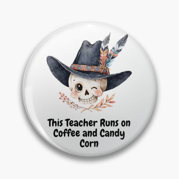 Artikelvorschau, Halloween-Lehrer mit Kaffee und Maisbonbons entworfen und verkauft von Anastasiia Yurevych.