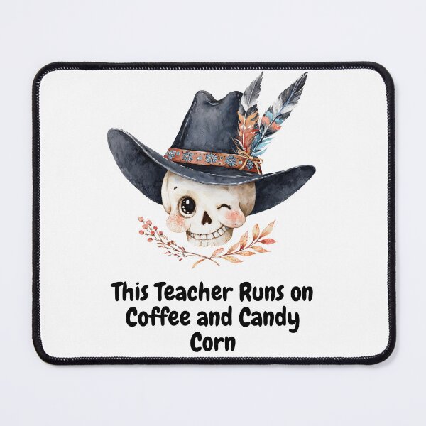Item preview, Halloween Teacher Fueled by Coffee and Candy Corn designed and sold by Anastasiia Yurevych.