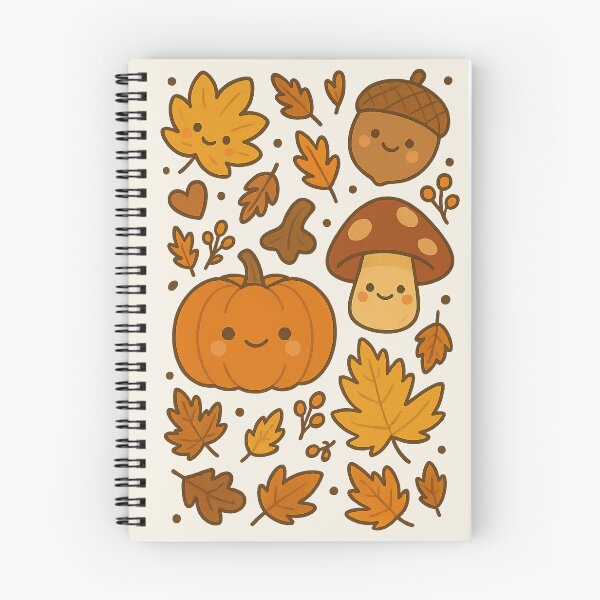 Item preview, Kawaii Autumn Notebook designed and sold by Kawaii sticker shop .