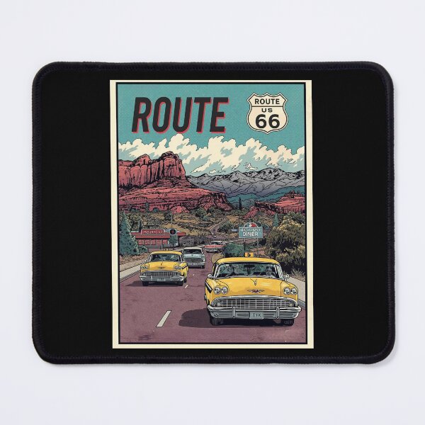 Item preview, Retro Comic USA Postcard – Route 66 & National Parks designed and sold by NomadikStudio.