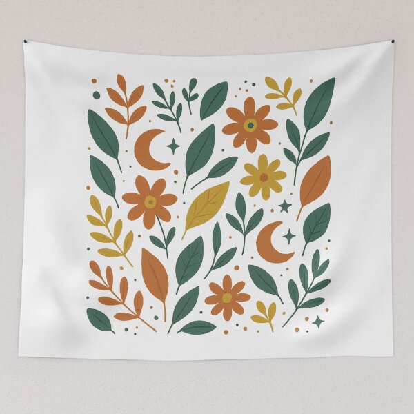 Item preview, Botanical & Celestial Harmony – Seamless Duvet Cover Design designed and sold by DailyDrivesct.