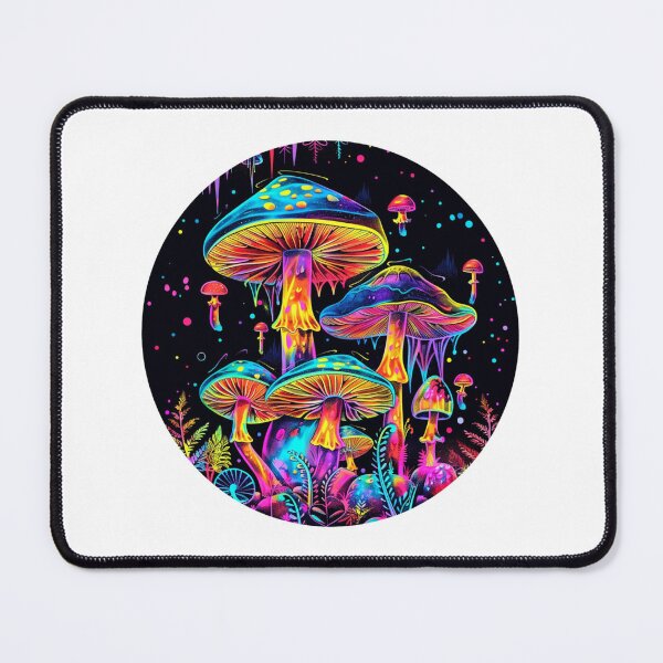 Item preview, Trippy mystical neon colorful mushroom dark academia cottagecore purple black aesthetic dark forestcore designed and sold by cocomelon168.