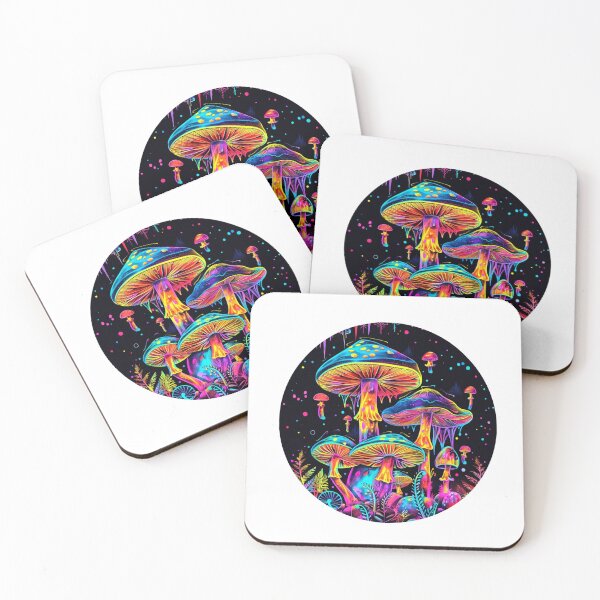 Item preview, Trippy mystical neon colorful mushroom dark academia cottagecore purple black aesthetic dark forestcore  designed and sold by cocomelon168.