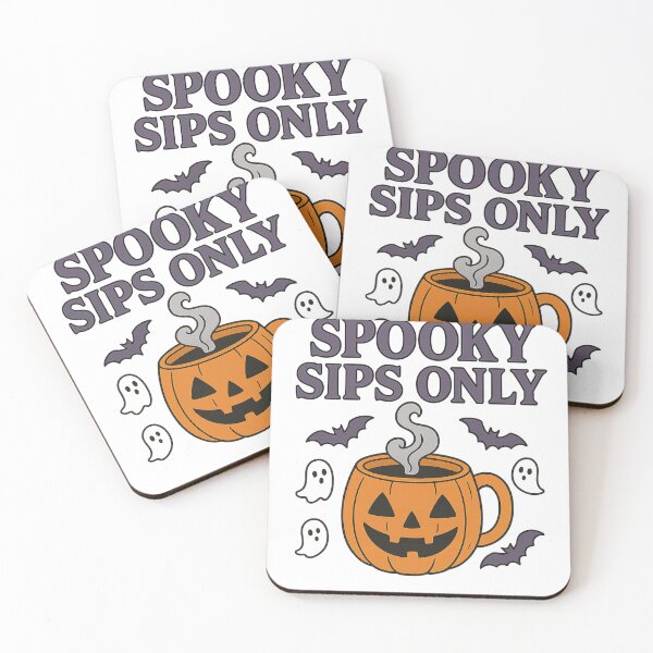 Item preview, Spooky Sips Only Halloween Coffee T-Shirt | Pumpkin Mug with Ghosts & Bats designed and sold by Kaehaniz.