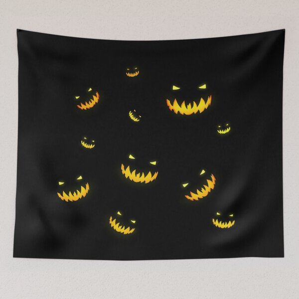 Item preview, glow in the dark Jack o'lantern faces designed and sold by Wayoftheartist.