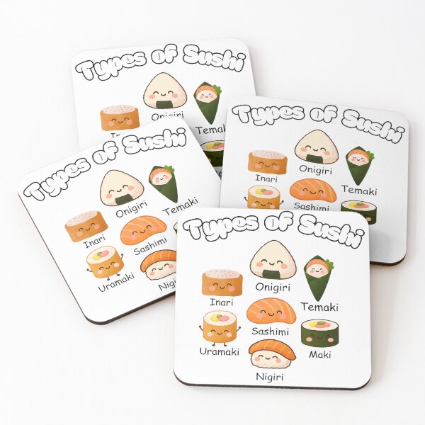 Item preview, Types of Sushi Kawaii Design designed and sold by Lia Vina.