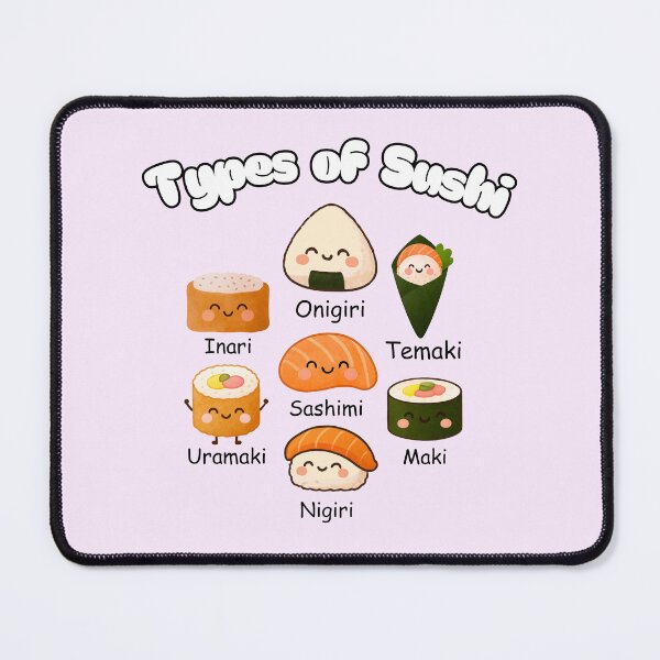 Item preview, Types of Sushi Kawaii Design designed and sold by Lia Vina.