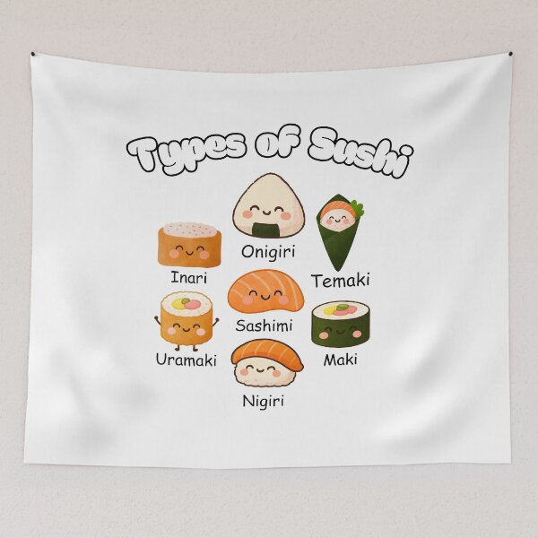 Item preview, Types of Sushi Kawaii Design designed and sold by Lia Vina.
