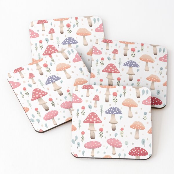 Item preview, Trippy mystical colorful mushroom pattern cottagecore cute aesthetic forestcore  designed and sold by cocomelon168.