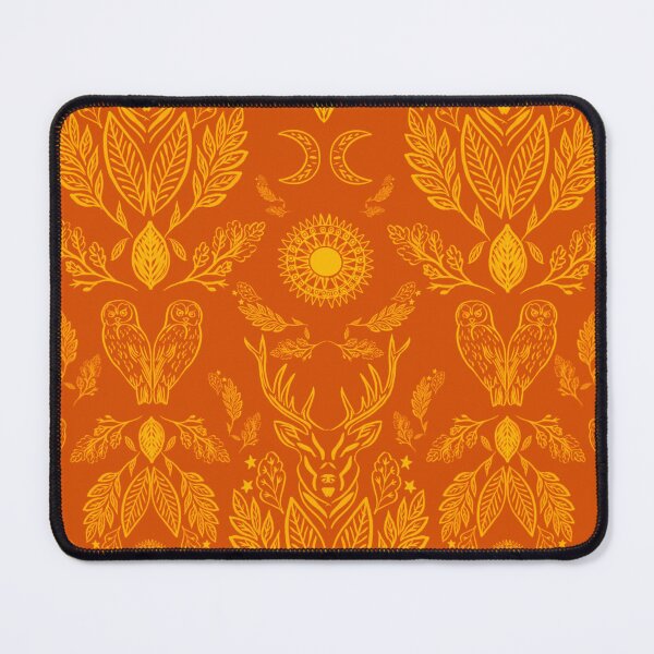 Item preview, Burnt Orange and Golden Mustard throws and Blankets/ Stag / Forest / Nature Theme designed and sold by RBWArtandDesign.