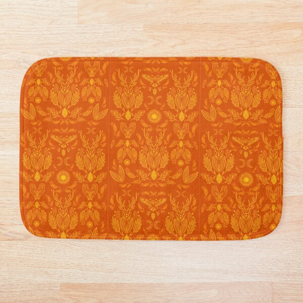 Item preview, Burnt Orange and Golden Mustard throws and Blankets/ Stag / Forest / Nature Theme  designed and sold by RBWArtandDesign.