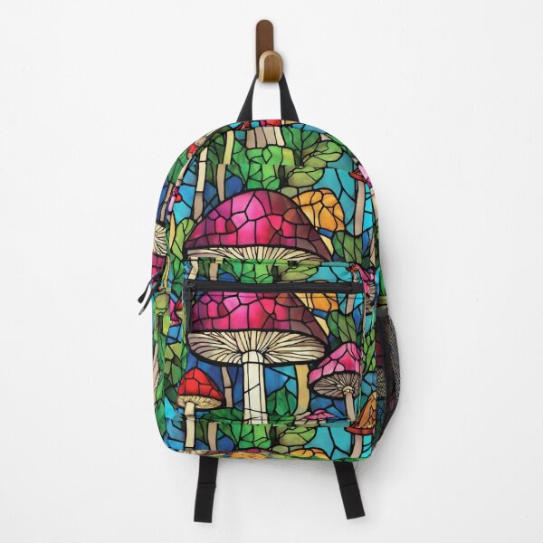 Item preview, Neon stained glass trippy colorful mystical mushroom dark academia cottagecore aesthetic designed and sold by cocomelon168.