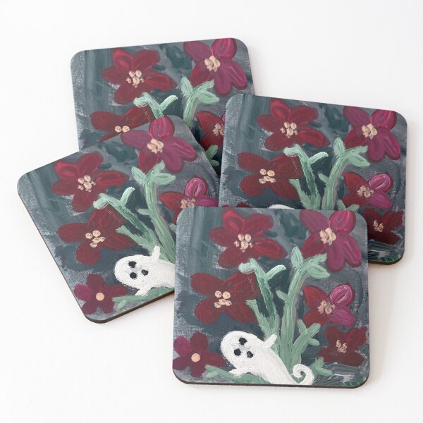 Item preview,  ghost haunting flowers designed and sold by SaraBearsArt.