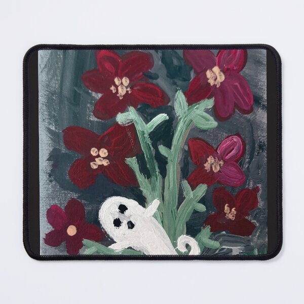 Item preview, ghost haunting flowers designed and sold by SaraBearsArt.