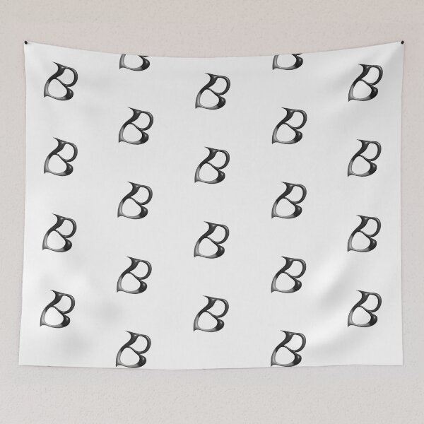 Item preview, Letter B – 3D Liquid Chrome Futuristic Monogram designed and sold by uncoXab.
