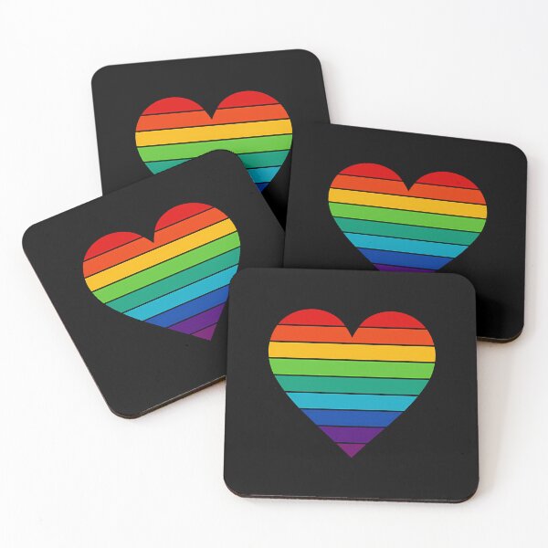 Item preview, Retro Rainbow Heart — Bold Striped Pride Heart Design designed and sold by DreamiCanvas.