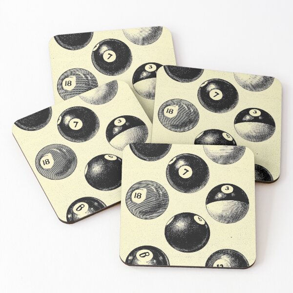 Item preview, Classic set of pool balls in engraving style designed and sold by Piotrek0001.