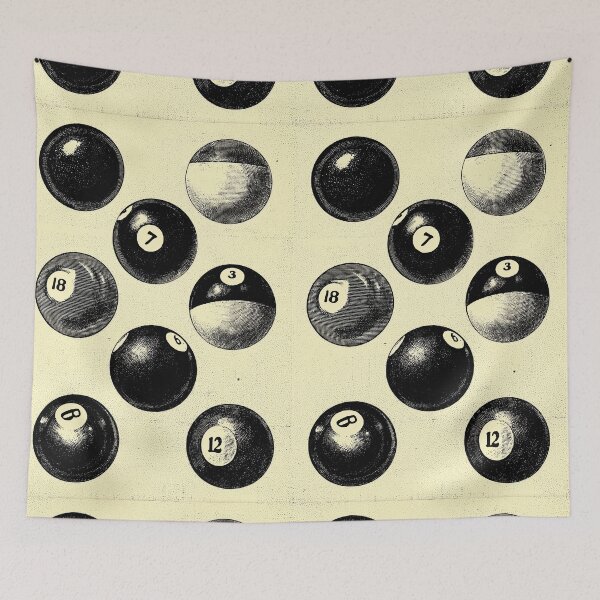 Item preview, Classic set of pool balls in engraving style designed and sold by Piotrek0001.