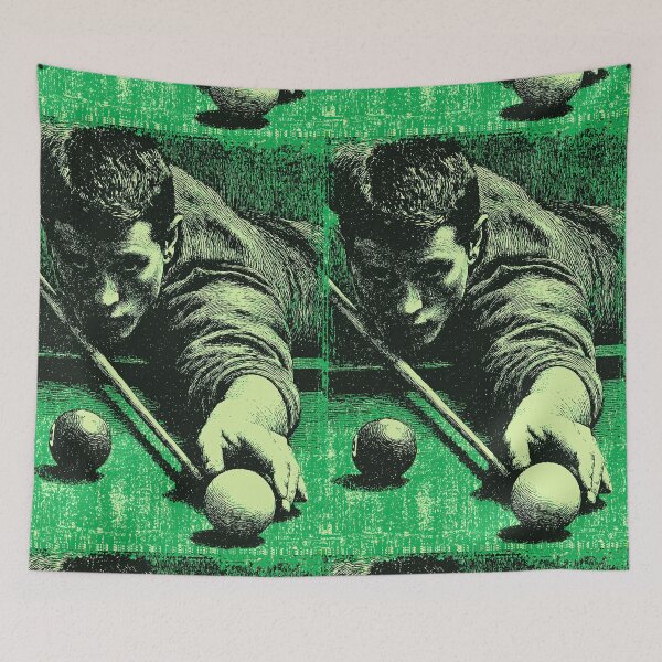 Item preview, Pool player aiming for a shot engraving style designed and sold by Piotrek0001.