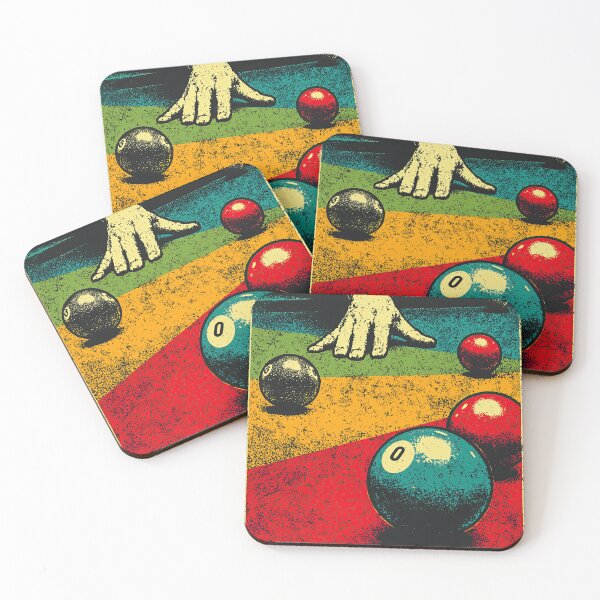 Item preview, Player's hand on a pool table retro style designed and sold by Piotrek0001.