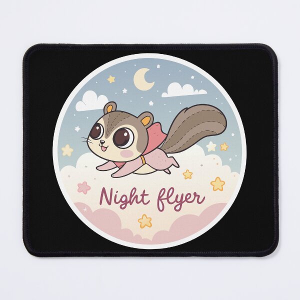 Item preview, Cute Flying Squirrel – Night Flyer Cartoon Animal Illustration designed and sold by VividOrganica.