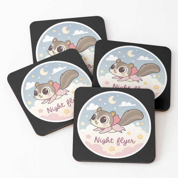 Item preview, Cute Flying Squirrel  – Night Flyer Cartoon Animal Illustration designed and sold by VividOrganica.