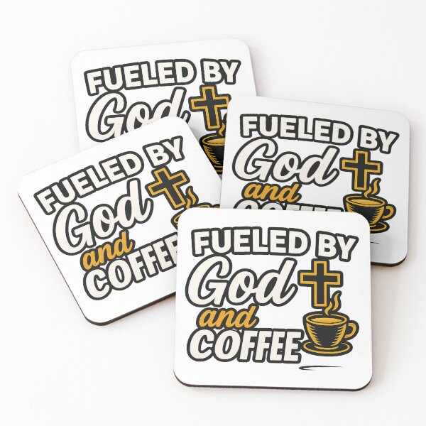 Item preview, Fueled By God and Coffee | Funny Christian design designed and sold by RogueSymmetry.