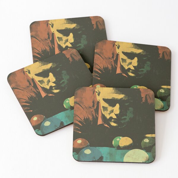 Item preview, Abstract portrait of a pool player grunge style designed and sold by Piotrek0001.