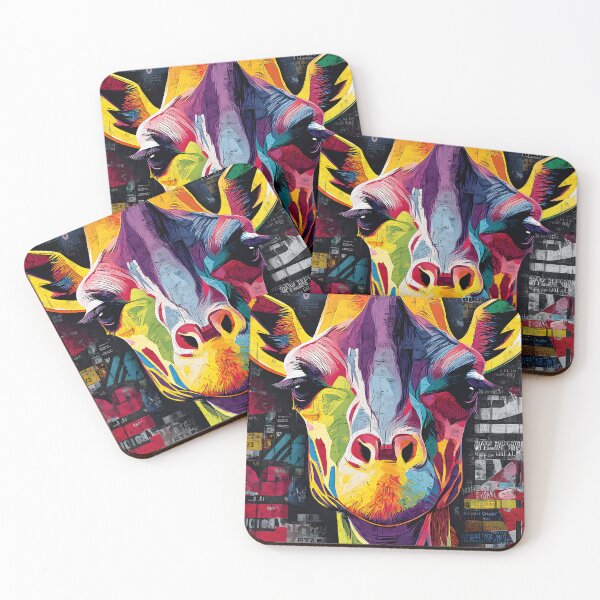 Item preview, Stand Tall Giraffe - Vibrant Geometric Portrait with Bold Textures and Patterns designed and sold by OlfactoART Studio.