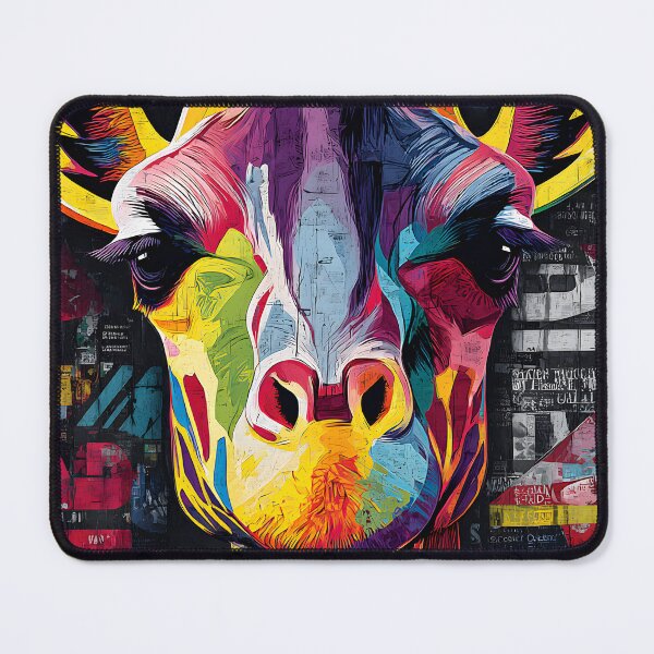 Item preview, Stand Tall Giraffe - Vibrant Geometric Portrait with Bold Textures and Patterns designed and sold by OlfactoART Studio.