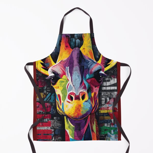 Item preview, Stand Tall Giraffe - Vibrant Geometric Portrait with Bold Textures and Patterns designed and sold by OlfactoART Studio.